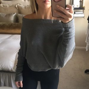 Free people slouchy knit crop top